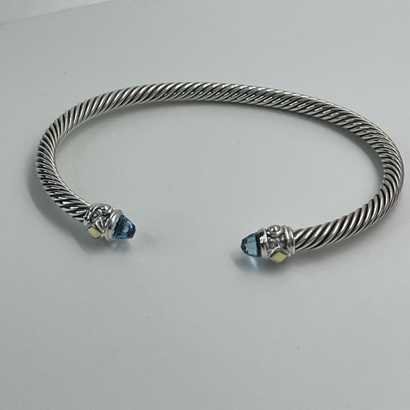 David Yurman Renaissance Blue Topaz Bracelet with 18K Yellow Gold - Picture 7 of 15